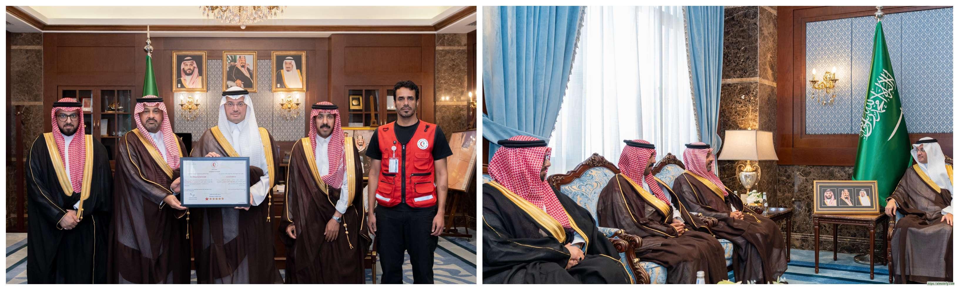 سمو محافظ الأحساء يستقبل المدير العام لفرع الهلال الأحمر بالمنطقة الشرقية ويتسلّم شهادة الامتثال الإسعافي