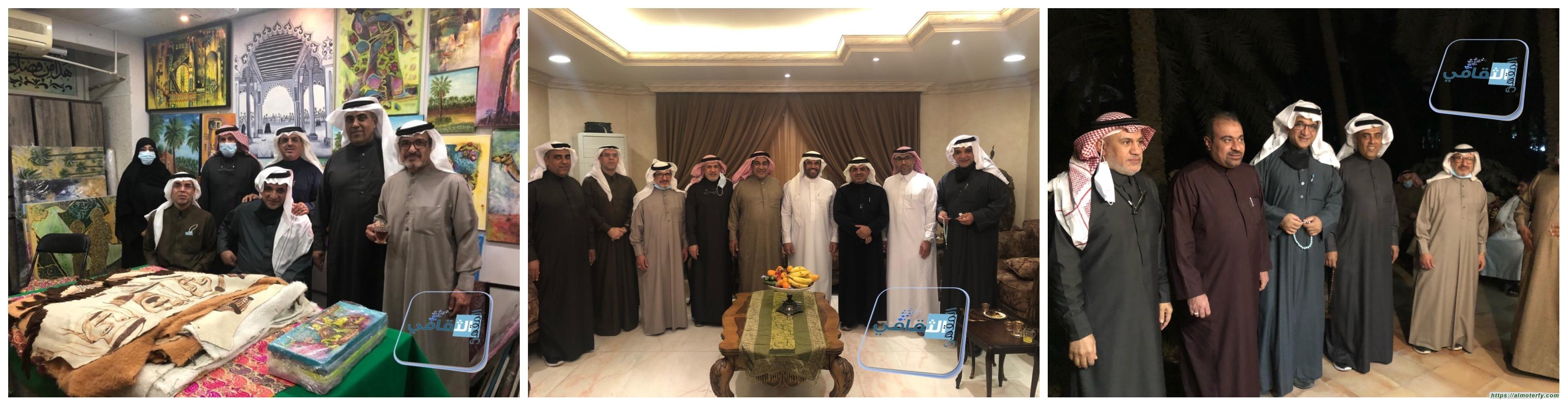 وفد من اعضاء المقهى الثقافي يزورون  المهندس عماد مهدي الغدير والدكتور قاسم العلوان