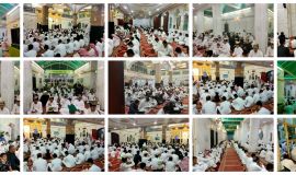 جموع المؤمنين يحيون ليالي القدر في جامع الامام الحسين بروحانية .