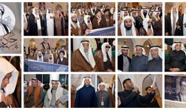 أهالي المطيرفي يقدمون التعازي بوفاة اية الله السيد علي السلمان بموكب مهيب